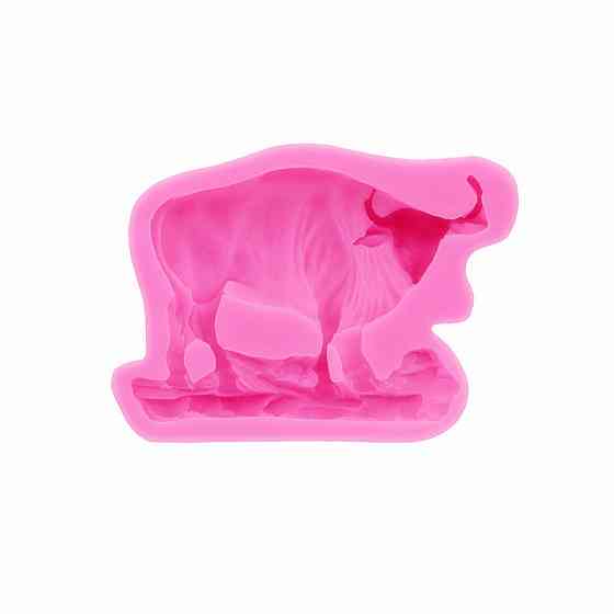 Молд силиконовый Буйвол 85 на 65 мм розовый Киев
