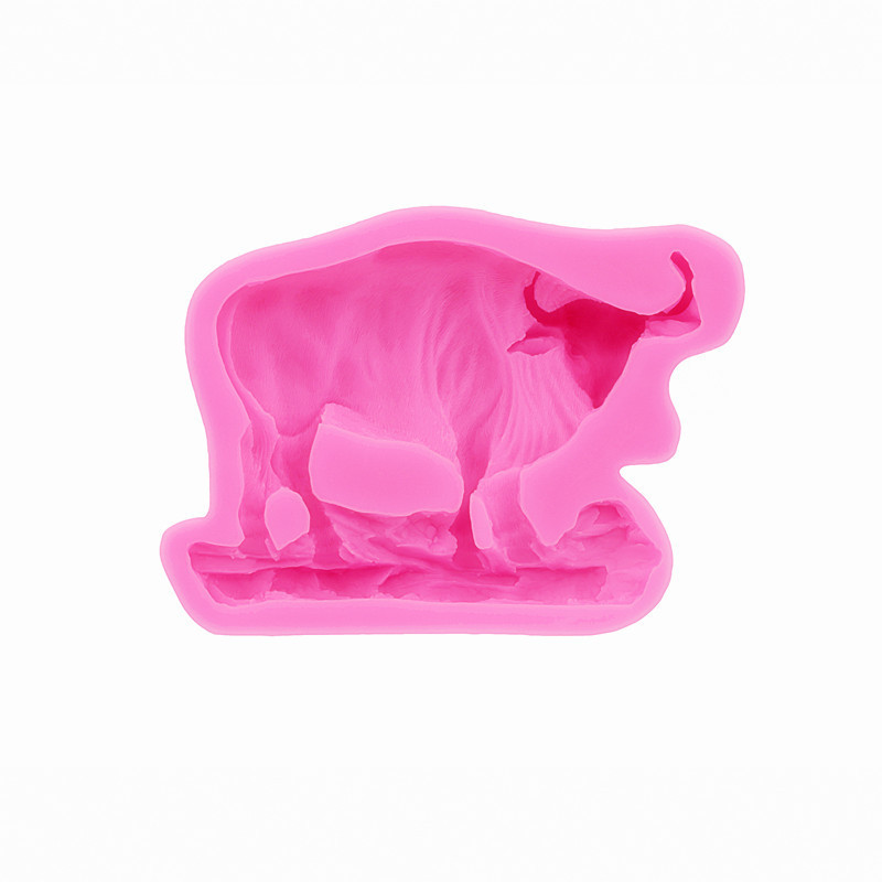 Молд силиконовый Буйвол 85 на 65 мм розовый Киев - изображение 4