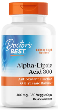 АНатуральна альфа-ліпоєва кислота Doctor's Best  Alpha-Lipoic Acid 300 мг 180 вег капс Київ
