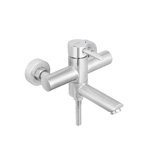 Змішувач для ванни Kroner KRP Edelstahl Klassisch - ESG060 з душовим гарнітуром, сатин Київ