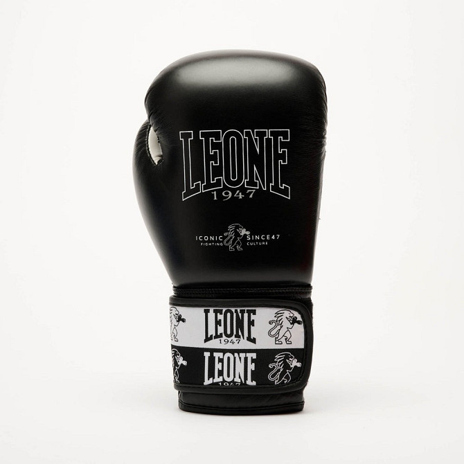 Боксерські рукавиці Leone GN208 ICONIC Black 12 унцій (бинти 4 м. в комплекті) Кам'янське - фото 4