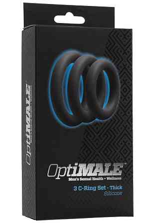 Набір ерекційних кілець Doc Johnson OptiMALE 3 C-Ring Set Thick Sex Aura Київ
