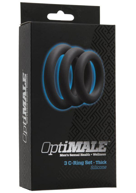 Набір ерекційних кілець Doc Johnson OptiMALE 3 C-Ring Set Thick Sex Aura Київ - фото 2