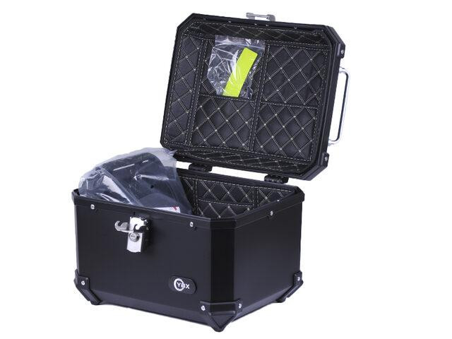 Кофр прямоугольный для мотоцикла, пластиковый черный, 45л Мукачево - изображение 2