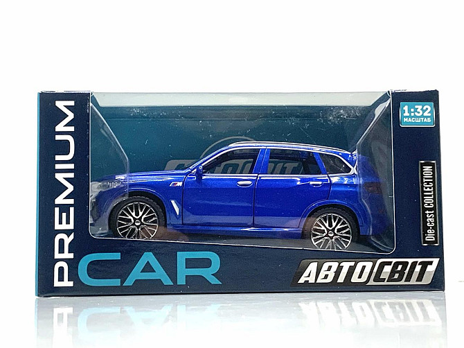 Машина Автосвіт BMW Х5 інерційна масштаб 1:32 відчиняються двері капот багажник 16,5см Синя (AP-1755) Чернігів - фото 2