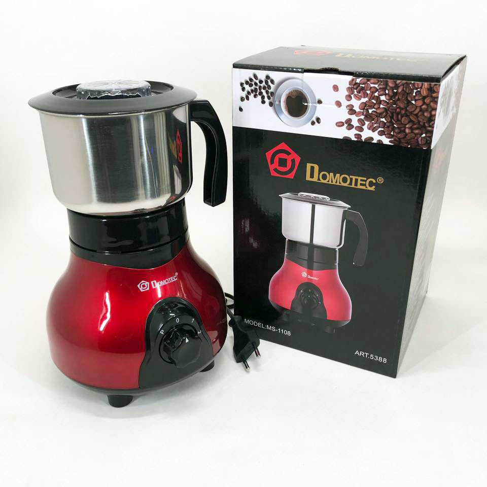 Мощная кофемолка для свежего кофе Domotec MS-1108 600 мл 250 Вт, Кофемолка электрическая 250вт EN-26 Львов - изображение 5