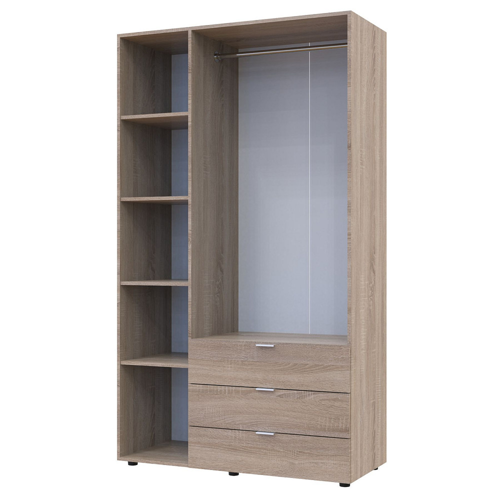 Шкаф распашной для одежды Doros Гелар 116,2х49,5х203,4 см Дуб сонома (DRS-011101) Львов - изображение 3