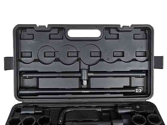 Набір ударних торцевих головок "Keltin" [к-т 26шт]: (3/4" 12-гранні 17-50мм ), (3/4" 6-гранна 36мм, 1" 6-гранні 55-65мм)+аксу Стрий