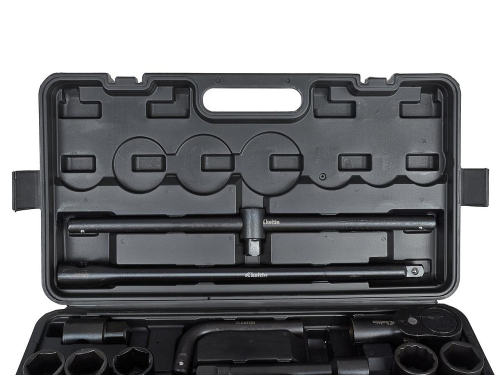 Набір ударних торцевих головок "Keltin" [к-т 26шт]: (3/4" 12-гранні 17-50мм ), (3/4" 6-гранна 36мм, 1" 6-гранні 55-65мм)+аксу Стрий - фото 6