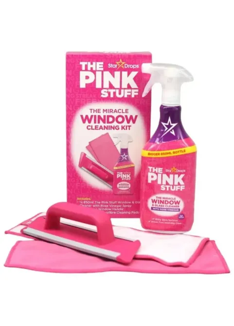 Набор для мытья окон The Pink Stuff Window Cleaning Kit (2 салфетки + щетка + жидкость) Львов - изображение 1