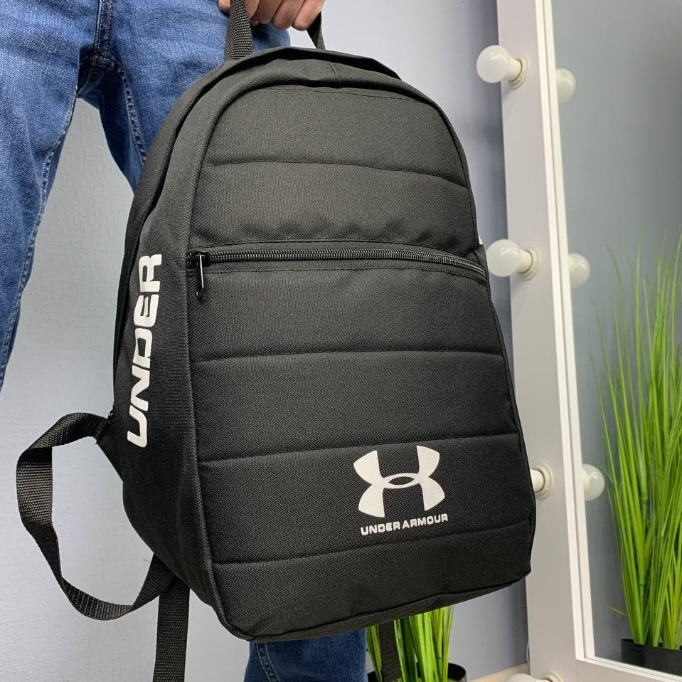 Рюкзак городской спортивный мужской черный Андер Армор Белый значок, молодежный прочный практичныйMasterSem Киев - изображение 2