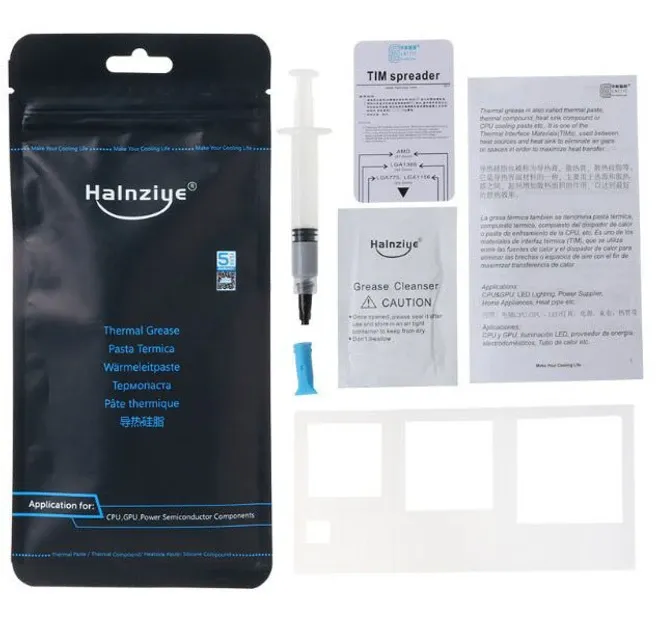 Термопаста HY-P13 Halnziye, 2г, 13.4 Вт/мК, сіра, шприц (у блістері) Полтава - фото 1