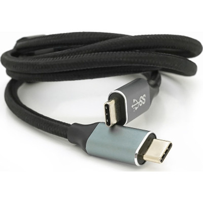 Дата кабель USB-C to USB-C 1.0m USB 3.2 Gen2 100W 10Gbps 4K60Hz black Voltronic (YT-TC-TC-B-1m) Винница - изображение 1