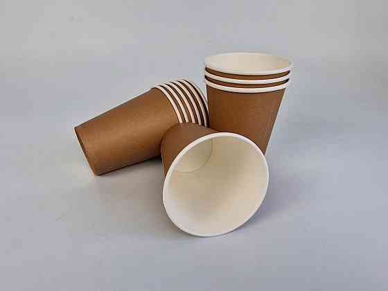 Склянки для напоїв гарячих і холодних 400 мл "КОРІЧНЕВО/БІЛИЙ" (50 шт.) Харків