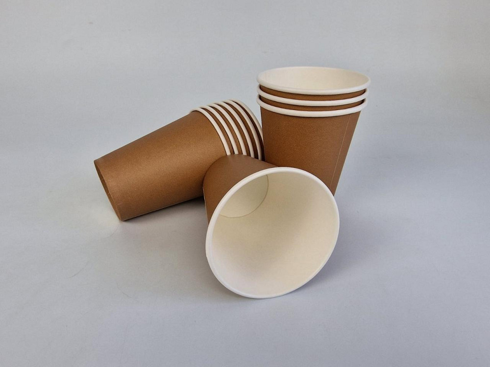 Склянки для напоїв гарячих і холодних 400 мл "КОРІЧНЕВО/БІЛИЙ" (50 шт.) Харків - фото 2