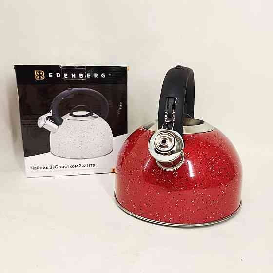 Чайник на плиту зі свистком нержавіюча сталь Edenberg EB-1440 3л, Якісний чайник для газової плити MF-92 Івано-Франківськ