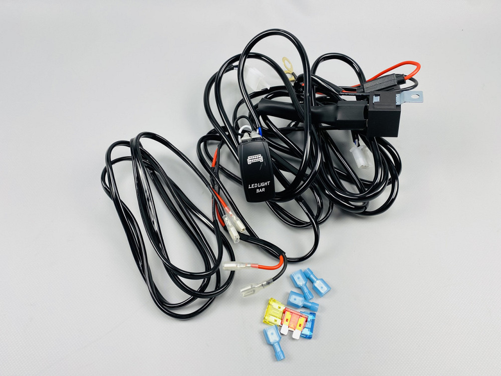 Проводка для будь-яких led фар і led bar в зборі 0-30A 3 м кабель перемикач/реле запобіжники Мукачево - фото 8