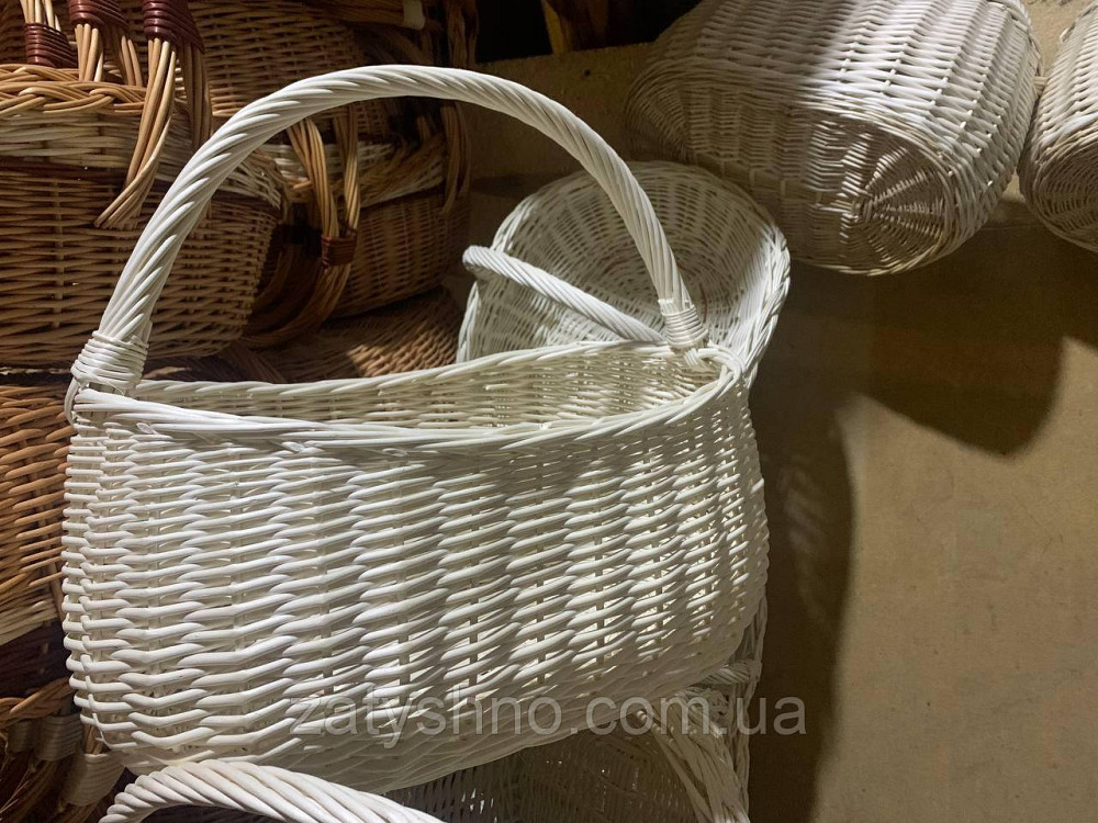 Корзина большая плетеная , белая Киев - изображение 2