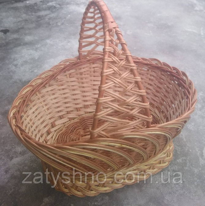 Корзина из лозы на паску  с ручкой Киев - изображение 7