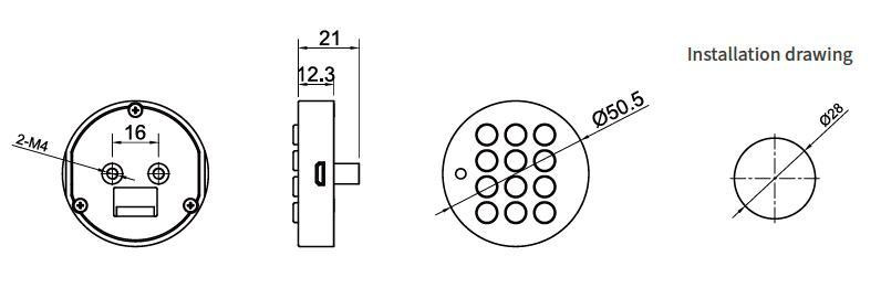 Меблевий замок із кодовою клавіатурою SEVEN LOCK P-12 Київ - фото 6