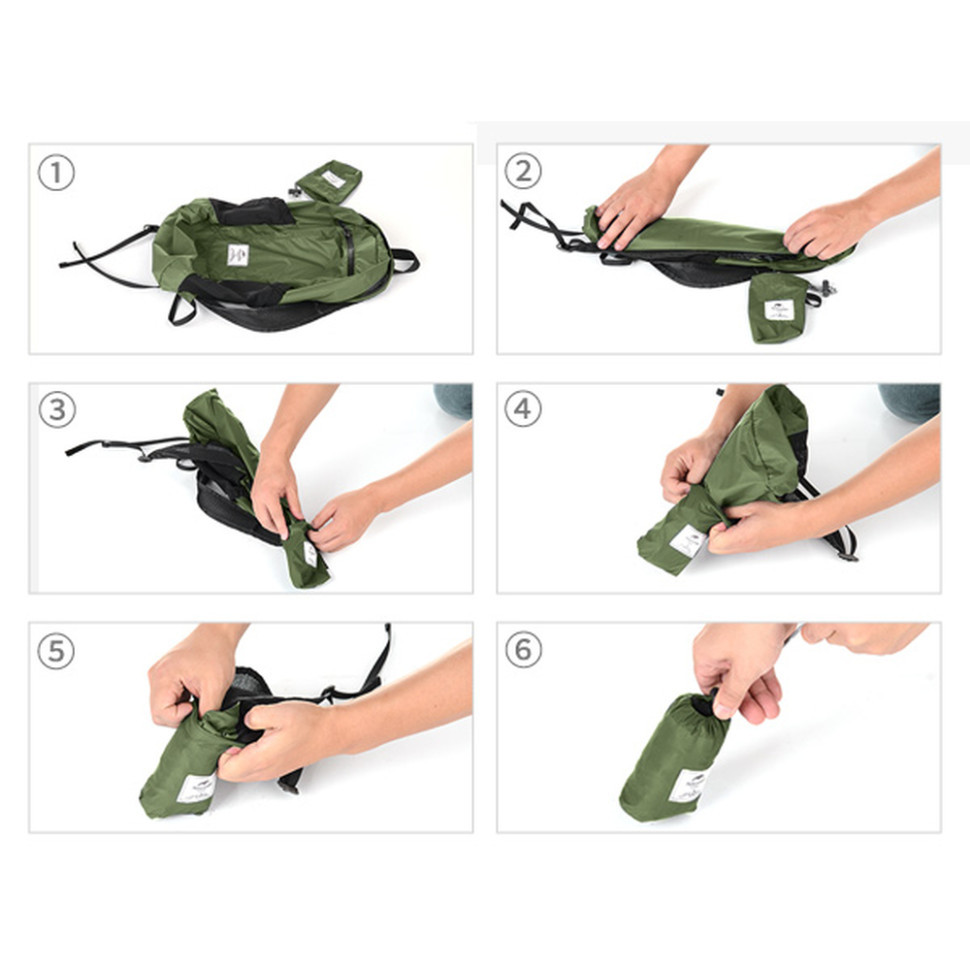 Рюкзак компактний надлегкий Naturehike Ultralight Naturehike NH17A012-B, 18 л, зелений Київ - фото 12