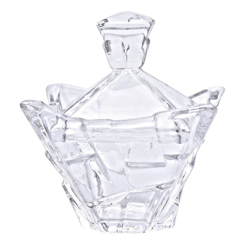 Сахарница с крышкой 10×10×12 см ваза сахарница квадратная стеклянная HP-4-118 Киев - изображение 3