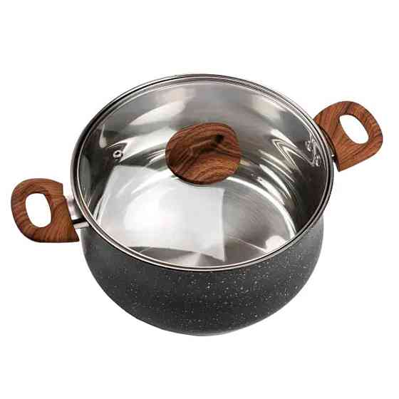 Набір посуду для приготування із нержавіючої сталі 10 предметів чорний HP33530B Київ