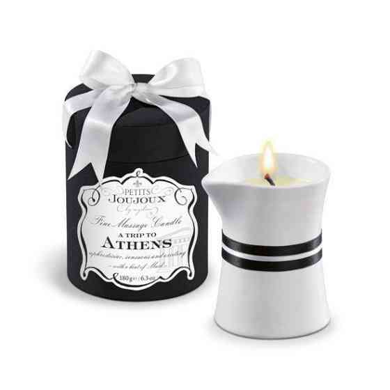 Масажна свічка Petits Joujoux - Athens - Musk and Patchouli (190 г) розкішна упаковка Sex Aura Київ
