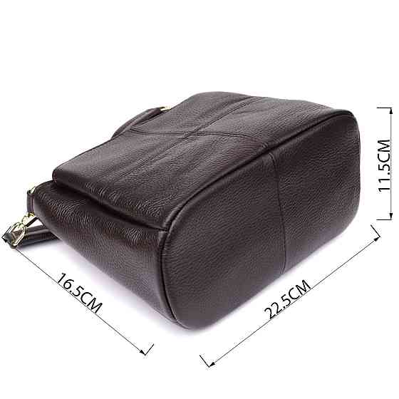 Жіноча сумка з натуральної шкіри зі зручною внутрішньою організацією Vintage 22979 Коричневий Київ