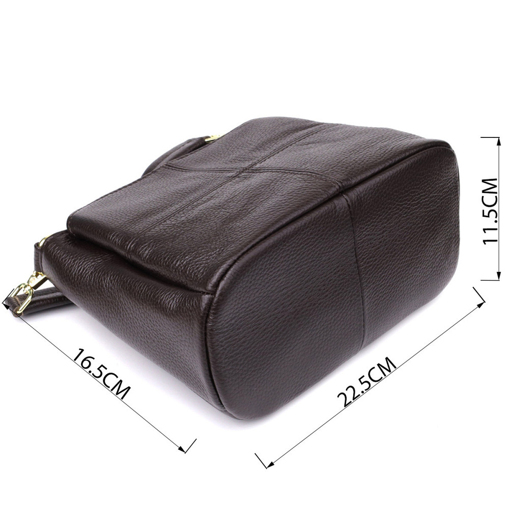 Жіноча сумка з натуральної шкіри зі зручною внутрішньою організацією Vintage 22979 Коричневий Київ - фото 3