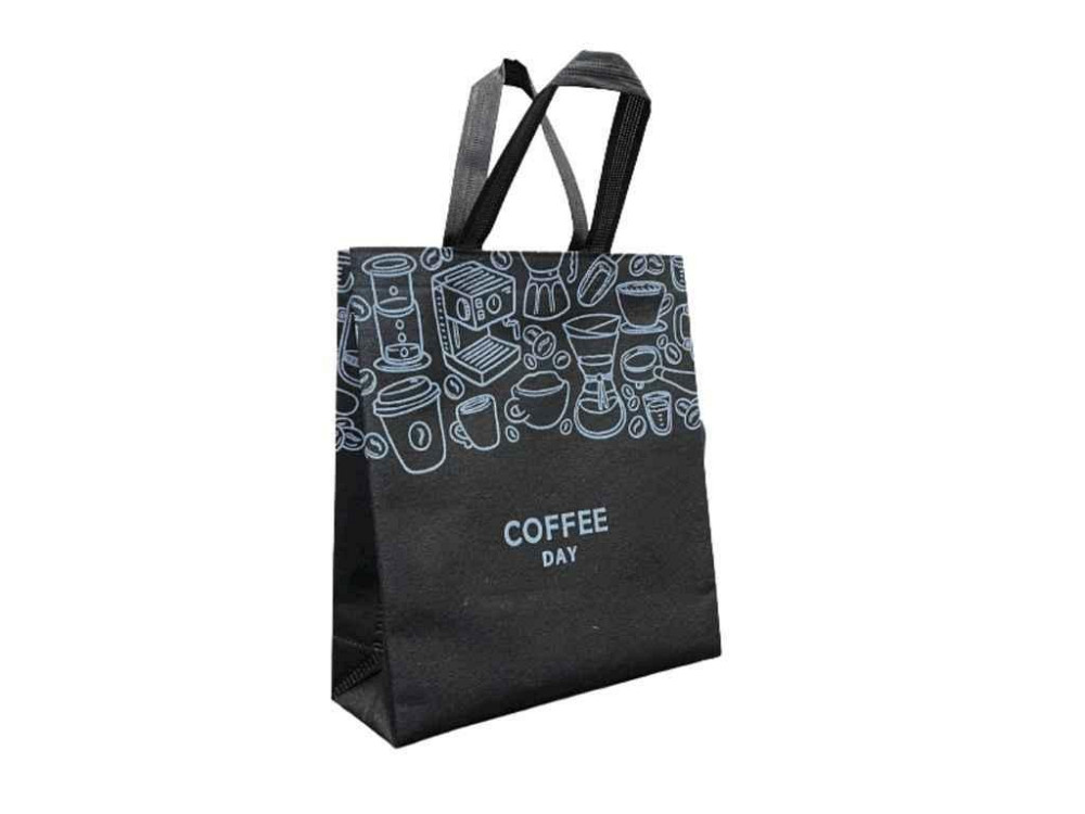 Еко сумка Coffee day Концентрат чорний 290x330х(2*50)(1*30) 500мм ТМ RendPak Київ - фото 1