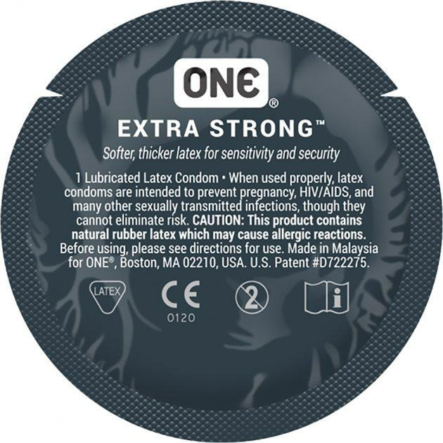 Набір презервативів One Extra Strong із потовщеними стінками (ціна за 5 шт.) Sex Aura Київ - фото 2