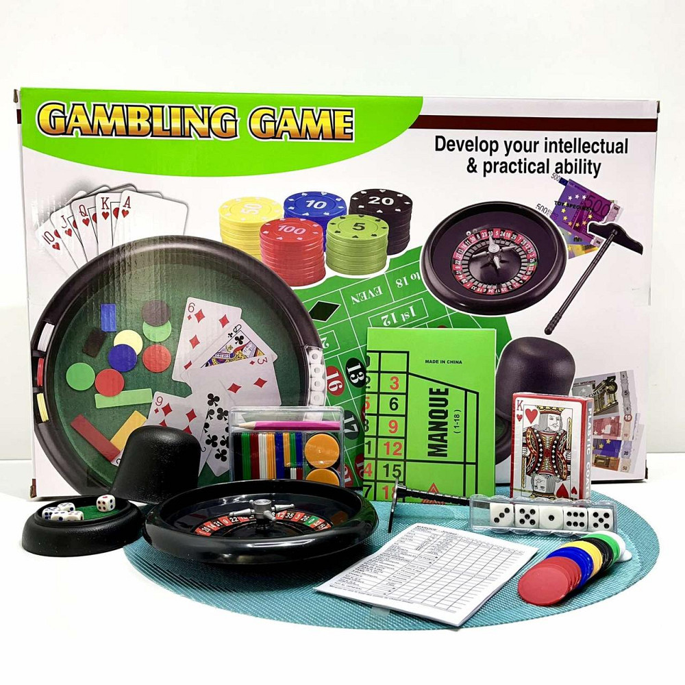 Настільна гра Казино покер рулетка фішки полотно (88130F) Чернігів - фото 9