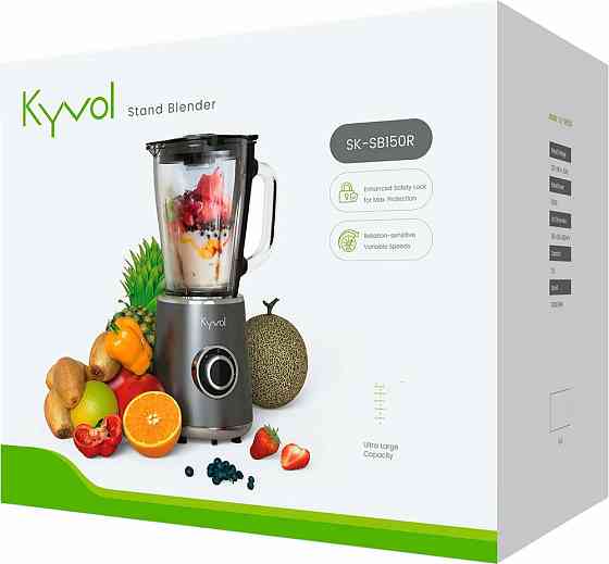 Блендер Kyvol SB150 стаціонарний/ 500Вт/ чаша 1,5л/ 2 швидкості/ чорний Вінниця