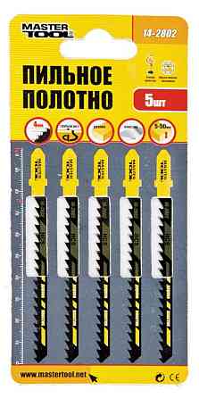 Полотно пиляльне для лобзика MASTERTOOL T244D 5 шт дерево/пластик швидке фігурне різання 6TPI/100 мм 14-2802 Рівне