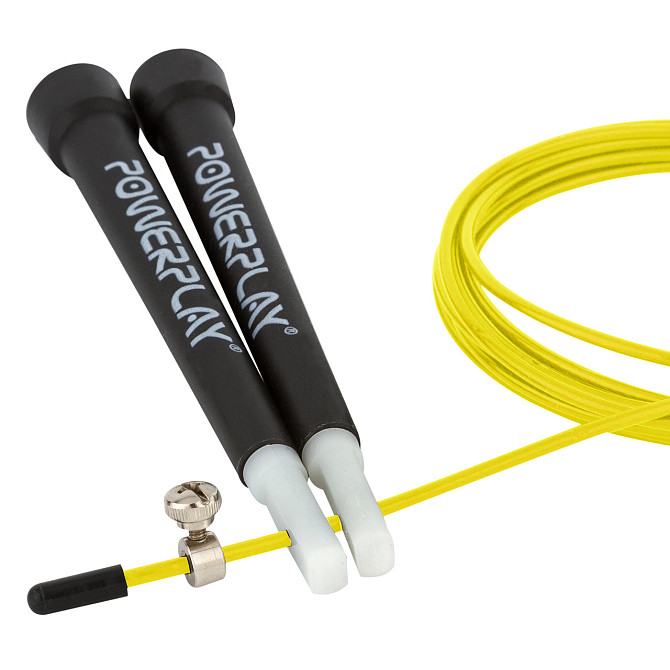 Скакалка швидкісна PowerPlay 4202 Ultra Speed Rope Жовта (2,9m.) Кам'янське - фото 2
