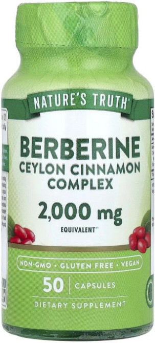 Берберин с цейлонской корицей Nature's Truth Berberine Ceylon Cinnamon Complex 2000 мг 50 капс Киев - изображение 1