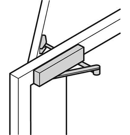 Доводчик двери 45-75 кг SEVEN DC-7743HP black (с механизмом фиксации) Киев