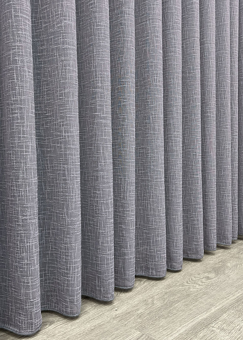 Тюль VR-Textil 1979т Лен однотонный Серый 400х270 см 42-1038) Киев - изображение 8