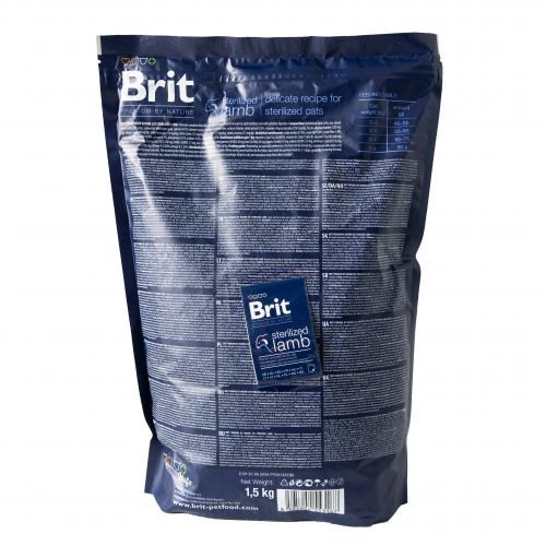 Корм сухий Brit Premium by Nature Cat Sterilized Lamb для стерилізованих котів з ягням 1,5 кг Київ - фото 3
