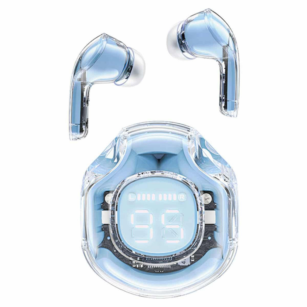 Навушники ACEFAST T8 Crystal color (2) bluetooth earbuds Ice Blue Киев - изображение 1