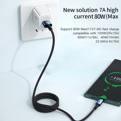 Дата кабель USB 2.0 AM to USB-C 2.0m 100W blue Essager (EXC7A-CGA03-P) Винница - изображение 7