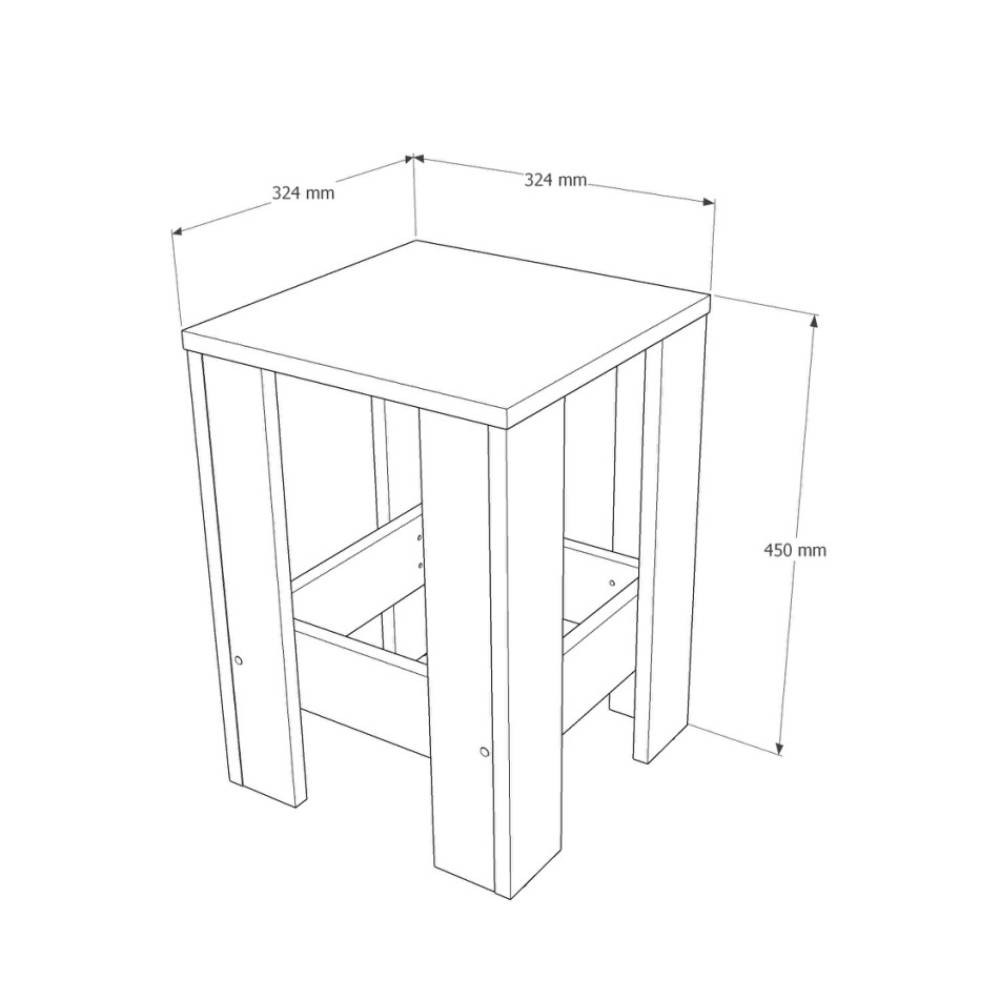 Табурет Эверест Т-1 (2шт.) Графит/Дуб крафт белый (DTM-071145) Львов - изображение 2