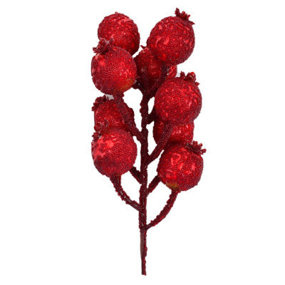 Декоративная ветвь YES! Fun Красные гранаты 22 см, засахаренная (972789) Винница - изображение 1