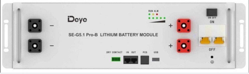 Deye SE-G5.1 Pro-B — 51.2 V 5.12kWh домашня батарея Харків - фото 2