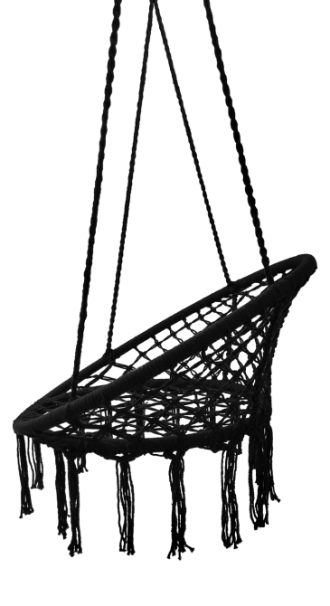 Подвесное кресло качалка качеля JUST GARDEN RIO-01 + подушка качели для террасы Черный Киев - изображение 4
