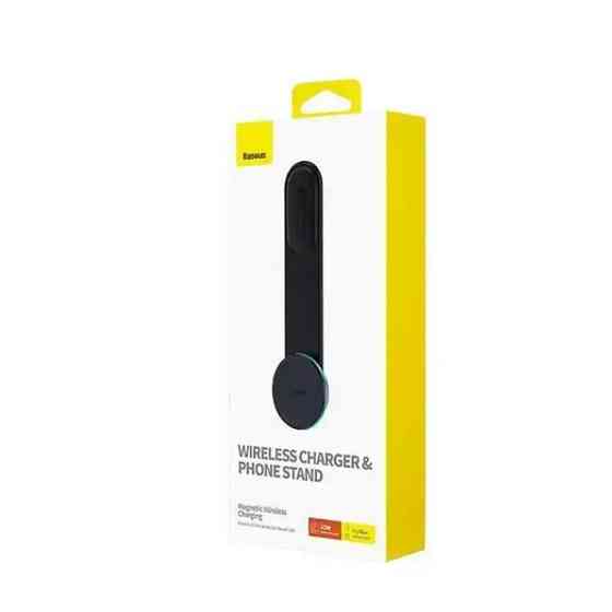 Автотримач для телефону з бездротовою зарядкою Baseus Black Київ