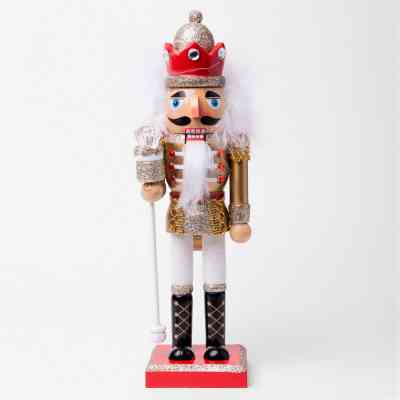 Новогодняя фигурка Novogod`ko Щелкунчик 25 см Дерево Золото (974680) Винница