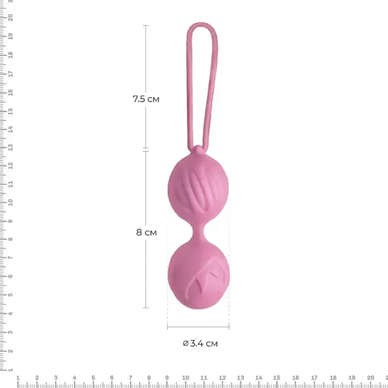 Вагінальні кульки Adrien Lastic Geisha Lastic Balls Mini Pink (S), діаметр 3,4 см, маса 85 г Львів