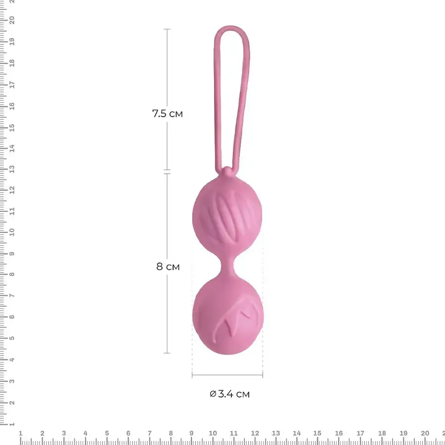 Вагінальні кульки Adrien Lastic Geisha Lastic Balls Mini Pink (S), діаметр 3,4 см, маса 85 г Львів - фото 2